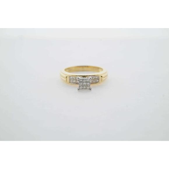 Estate Sale 14k Yellow Gold Diamond Engagement Ring SI2 G-H 0.40 TCW - Size 7.75